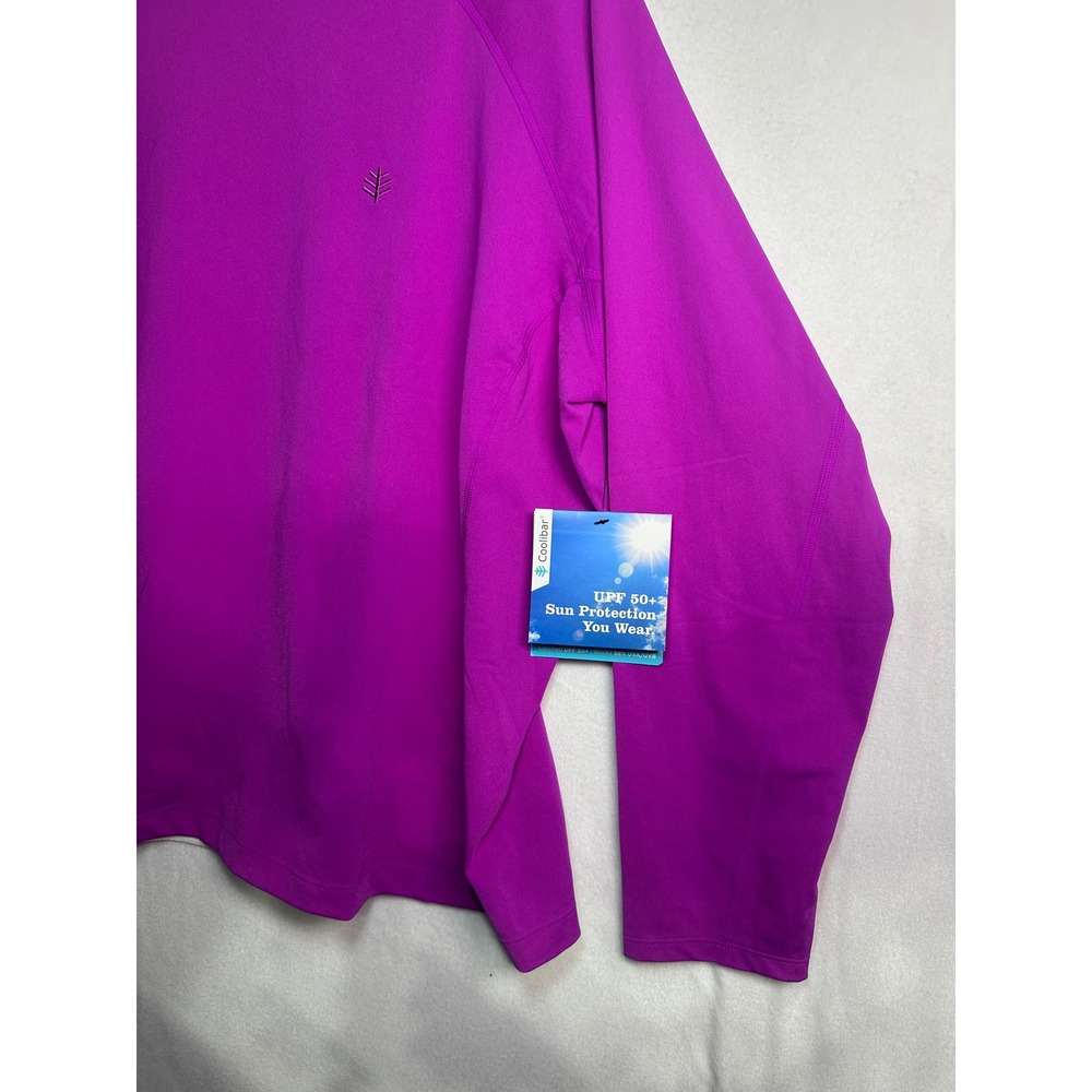 Coolibar Womens 3X Purple Hightide Long Sleeve UPF 50 Swim Shirt Sun Protection - Picture 4 of 11